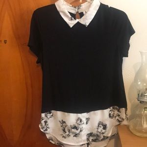 Short sleeve work blouse